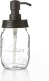2pk 16oz) Mason Jar Soap and/or Lotion Dispenser for Hand Sanitizer, Liquid Soap or Hand/Body Lotion (Black