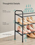 3 20 Closet, SONGMICS Expandable Shoe Rack, Tier Shoe Rack Shelf, Adjustable Shoe Organizer Storage for Pairs of Shoes
