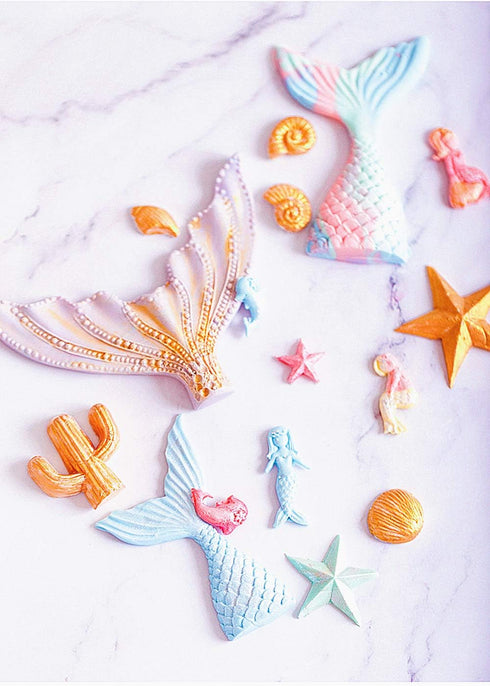 JeVenis 3D Big Mermaid Tail Mold, Silicone Fondant Mold for Cake Decoration and Chocolate Candy Mold
