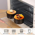 Yachi Ramekins Black, 4 oz 6 Pieces Ceramic Baking Ramekin Set for Sauces, Dipping, Onion Soup, Lava Cake