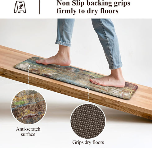 Sets 2,Non Sink,Laundry,Home,Office,Desk(17"x29"+17"x47") LEEVAN Kitchen Mats Cushioned Anti Fatigue of Slip Waterproof