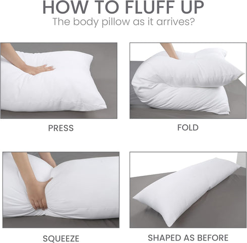 20 54 Inch), Utopia Bedding Full Body Pillow for Adults (White, x Long Pillow Insert for Sleeping, Ideal for Side