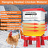 2 Summer Hanging Heated Chicken Waterer, Gallon Plastic Chicken Water Heater Heated Poultry Drinker, Detachable Legs