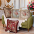 Set 2 18x18inFlowers of Vintage Blue Embroidered Throw Pillows Covers Retro European Pillow Covers for Sofa Couch