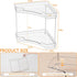 Yieach 2 Counter Countertop,Two Tier Corner Bathroom Organizer,Clear Sink Shelf,Bathroom Corner Organizer and Storage