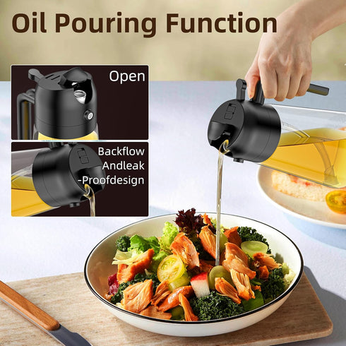 Cooking,2 1 Kitchen,16oz/470ml Oil Sprayer for in Olive Oil Dispenser Bottle for Spray & Pour Oil Dispenser