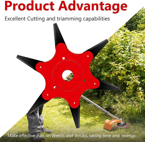 KANYO-AUTO 2PCS 6 Trimmer Mn65 Trimmer Steel Razors Head Weed Eater Blades Metal Brush Cutter Blades Professional Grass