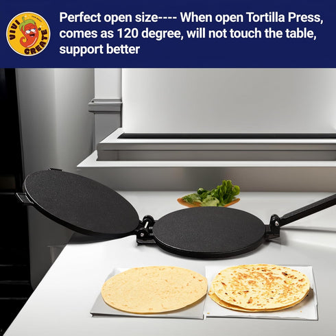 Vivicreate Tortilla Press, Dough Maker, Flour Tortilla Press, Quesadilla Maker, 10 Inch Tortilla Press