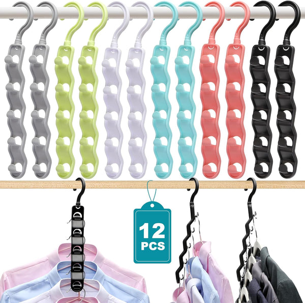 Closet Organizers and Storage - Upgraded 12 Pack Clothes Hanger for College Dorm Room Essentials
