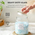 Laundry Pods Glass Jars - Set of 2 Half Gallon Airtight Containers with Scoop and Labels for Laundry Room Storage