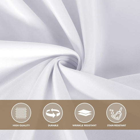 36x36 Inch sancua Small Square Tablecloths - White Table Cloth for Square or Round Tables, Washable Polyester Fabric