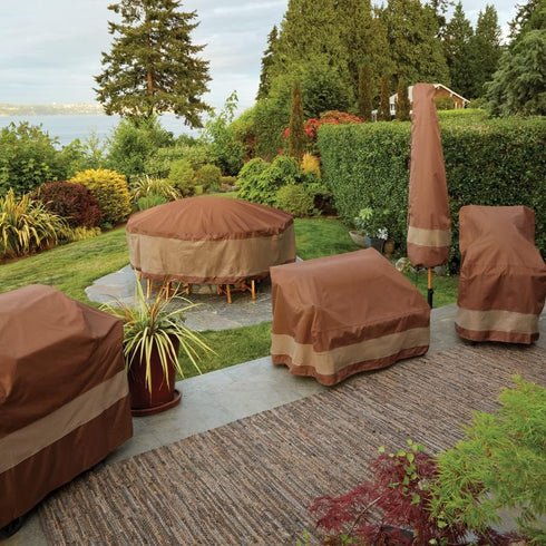 20 Inch DUCKCOVERS Ultimate Waterproof Square Ottoman/Side Table Cover, Outdoor Ottoman Cover