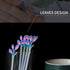 Rainbow Leaf Coffee Spoons, IFeico 4.7 inch Stainless Steel Ice-Cream Tea Sugar Spoons, 5 Pack