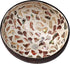 ChezMax Natural Coconut Bowl, Handcrafted White Bowl with Mother of Pearl Inlaid Shell, Key Bowl for Entryway Table,
