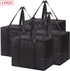 DIOMMELL Set 4 of Large Insulated Reusable Grocery Bags with Sturdy Zipper and Handles, Foldable Washable Heavy Duty