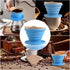 Abnaok Set of 2 Collapsible Pour Over Coffee Dripper, Silicone Reusable Cone Filter Holder with 40Pcs Paper Filters for