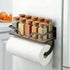 SUNTECH Magnetic Paper Towel Holder for Fridge, Black Kitchen Roll Holder with