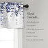 Lush Decor Weeping Flowers Valance Curtain for Windows, Navy and Blue, 18" x 52"
