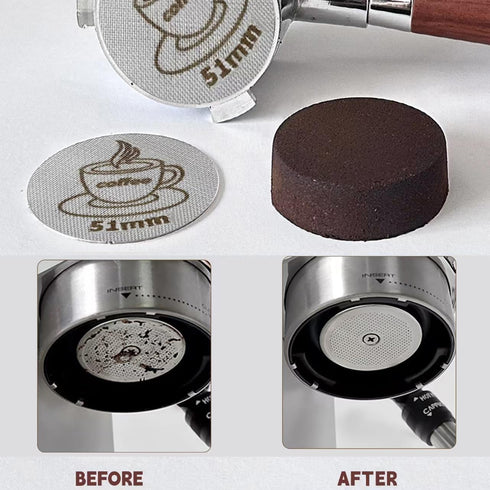 Espresso Puck Screen 51mm, 1.7mm Thickness Stainless Steel Filter Screen for Espresso Machine Portafilter