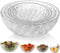 ZOOFOX Set of 4 Salad Bowls, Acrylic Mixing and Serving Bowls for Fruit, Salad, Chips, Dips, and Party Snacks