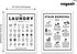 Symbols and Stain Removal Laundry Sign Canvas Art, Black White Painting for Laundry Room Decor 16x20 Inch