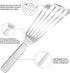 KSENDALO Thin Stainless Steel Fish Spatula, Flexible Slotted Egg Flipper with Angled Blade & Comfortable Grip