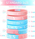 30 Pieces Gender Reveal Bracelets - Team Boy, Team Girl, and Team Both Silicone Wristbands for Baby Shower