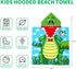 MOUNDHONG Summer (24x24 Inch, Cute Animal Hooded Beach Towel, Microfiber Bath Towels for Kids Toddler Infant Boy Girl