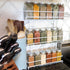 Evelots 2 Pack 3-Tier Spice Rack, Door/Wall Mounted, Sturdy Coated Metal for Up to 36 Bottles