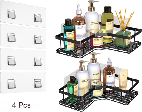AOUKAR 4pack Shower Caddy Shelf Adhesive Replacement Stickers Pads For Bathroom Corner Organizer Basket, No Drilling