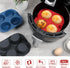 Webake 3PCS Non-Stick Silicone Air Fryer Muffin Pan, 4 Cavity Baking Cups, BPA Free, Food Grade Tins