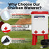 3.2 4 110V Quails,12L (1 Gallon Heated Chicken Waterer with Nipple Drinkers - Adjustable Height, BPA-Free