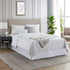 Nestl White Bed Skirt Queen Size - 14 Inch Drop Brushed Microfiber, Hotel Quality Pleated & Fade Resistant