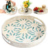Mother of Pearl Decorative Serving Tray, 12 Inch Round Decorative Table Tray,