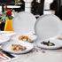 6pcs 10inch Set Webbylee Melamine Pasta Plates - Dinnerware Dishes for Indoor and Outdoor Use, Break-resistant, White