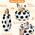 42" 23" Lukeight Soccer Stuffed Animals Storage Bean Bag Chair Cover Only (Ships Empty, No Filling) - Velvet YKK Zipper