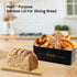 Counter, Countertop Bread Box with Bamboo Cutting Board Lid, Metal Bread Box for Kitchen Small Bread Storage Container