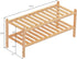 Dranixly 2-Tier Closet, Shoe Rack, Bamboo Stackable Shelf Storage Organizer, Stand for Entryway, Hallway, Bathroom