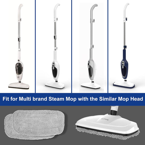 2 Packs Steam Mop Cloth, Fits Steam Mop GF-6610, Washable Reusable Microfiber Replacement Pads