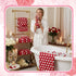 6 Pack Set, Peryiter Cotton Heart Bath Towel Red Heart Embroidered Bathroom Towels for Couples, Soft Absorbent