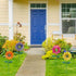 YEAHOME 4 Pack Garden Decor, 20'' Flower Garden Stakes, Metal Flowers for Outdoor Lawn