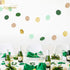 NICROLANDEE 3 Pack Sage Green Dots Paper Garland String Hanging Backdrop for Wedding Party, Baby Shower, Birthday,