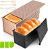 Dipanist 2Pack Pullman Loaf Pans with Lids 2.2 LB & 1 LB Dough