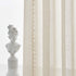 Treatmentex Pom Pom Linen Sheer Curtains for Living Room, 63 inches Length, 52" w x 2 Pack, Beige