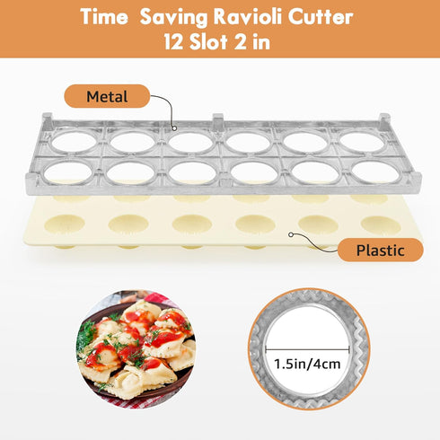 8in1 Ravioli Gnocchi Pasta Dumpling Noodle Maker Cutter Press Mold Stamp - Pasta Manual Accessories Homemade Essentials