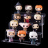 LileZbox Acrylic Display Risers Shelf for Pops Figures, Clear 4-Step Display Stand for Collection (12 X 9 in) (Large-4