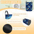 Blue Shark Foldable Laundry Basket, Waterproof Oxford Cloth, Funny Tote Bag for Dirty Clothes, 15.7"x19.6"