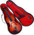 Dselvgvu (7.87"x2.76"x1.26") Wooden Miniature Violin with Stand, Bow and Case Mini Musical Instrument Violin Replica