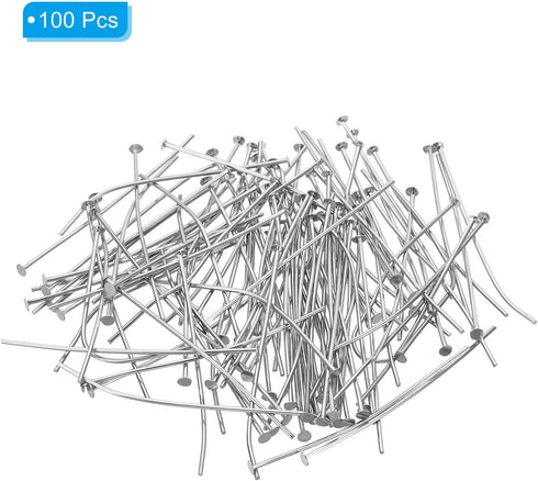 100 Pack 2.5mm 50mm PATIKIL Chandelier Connector Clip Pins, OD x L Chandelier Replacement Prism Copper Pins