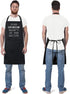 Funny 100% Cotton Apron with 2 Pockets, Adjustable Bib Black Apron for Men Women BBQ Cooking Gifts